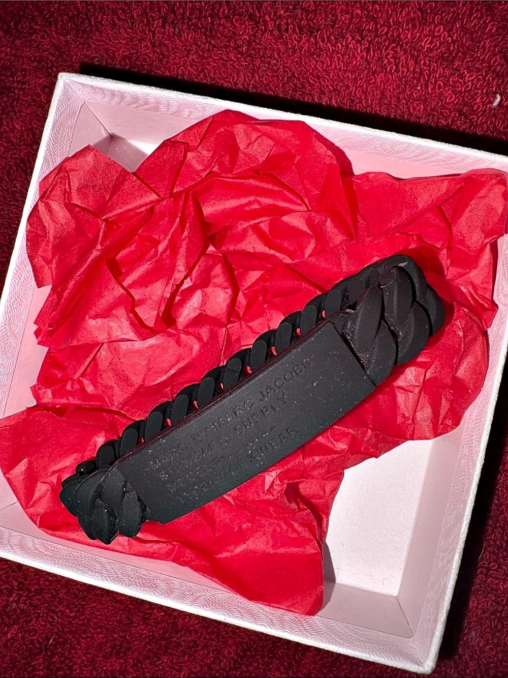 NWOT MARC JACOBS black rubber bangle
